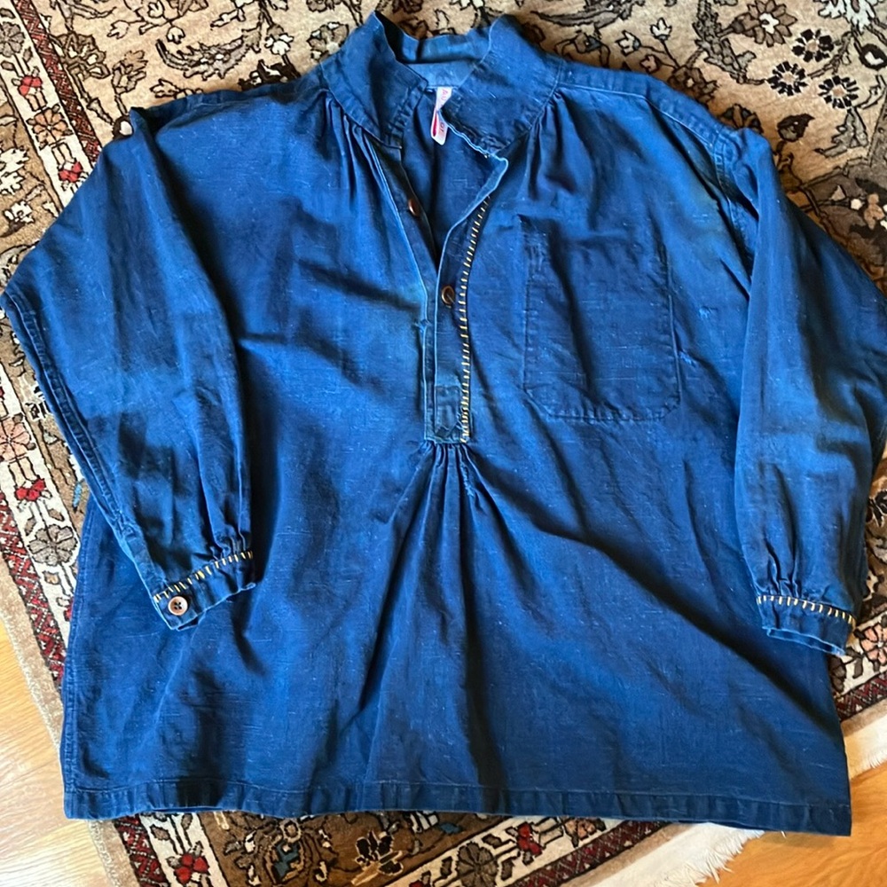 Au Boulot French Workwear Indigo Smock
